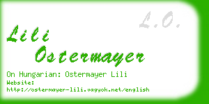 lili ostermayer business card